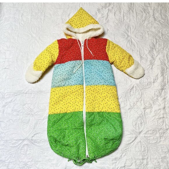 Quiltex Vintage Color Block Baby Bunting - Picture 2 of 13